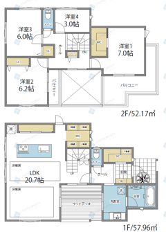 杉並区浜田山1期 新築戸建 1号棟