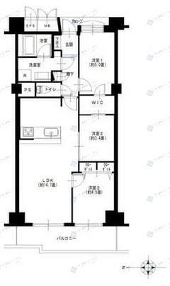 潮路東ハイツ54号棟　814号室