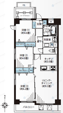 セザール蓮根　501号室