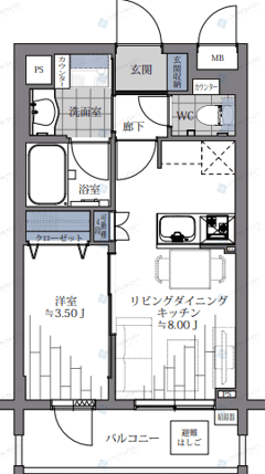 ダイナシティ高円寺II　504号室